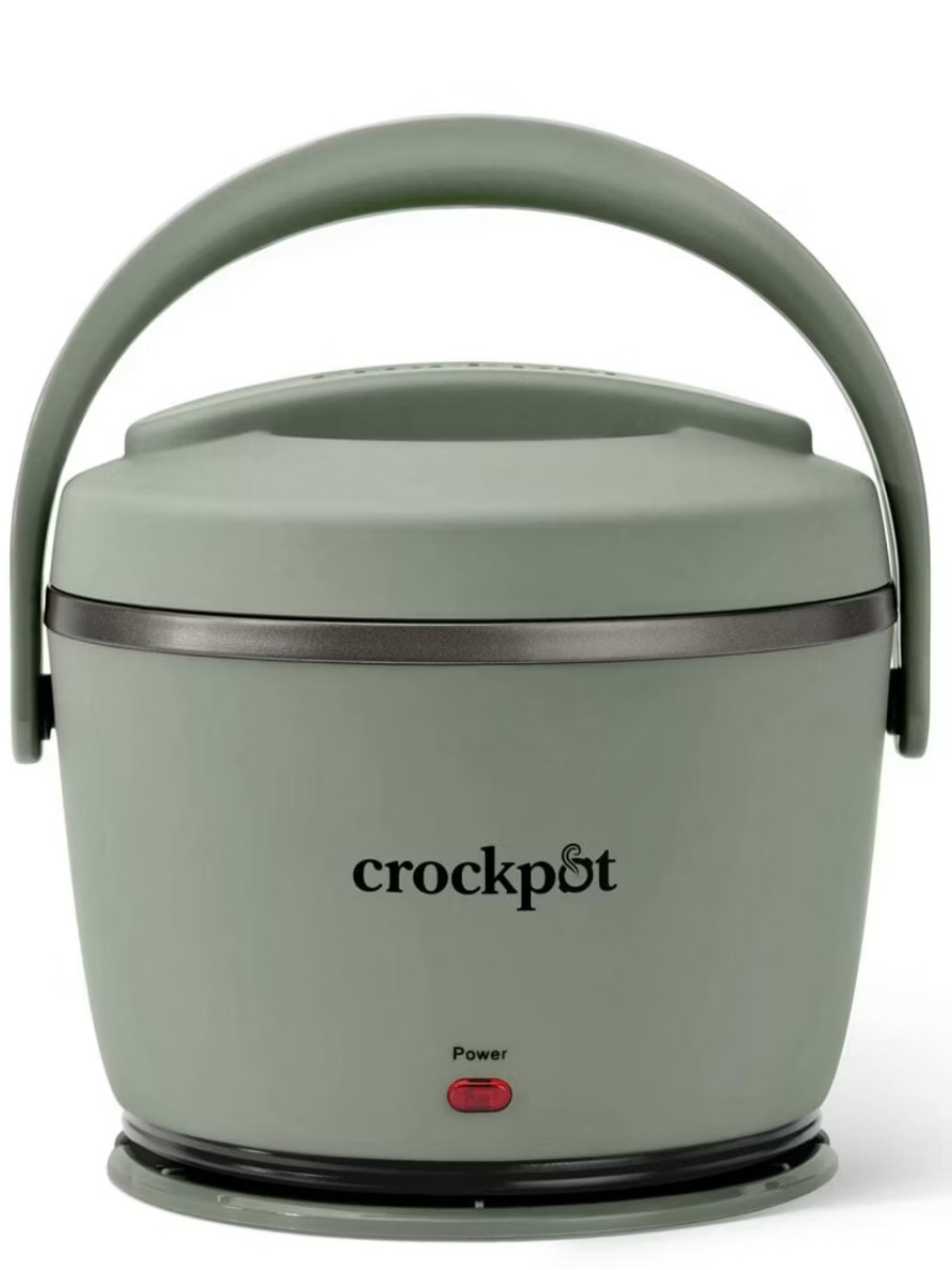 Crockpot Compact Electric Cooker in Sage Green with Folding Handle